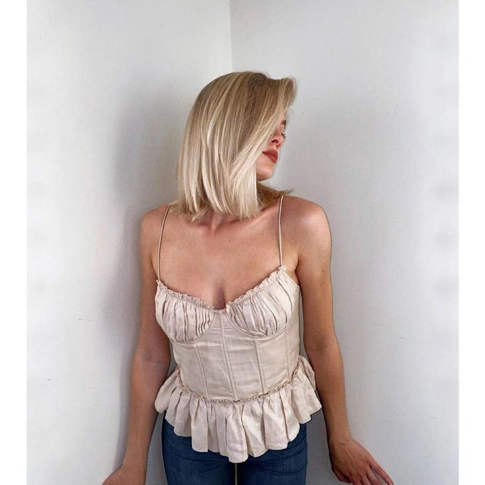 H&M Brock Collection Linen-blend Corset-style Top - Picture 5 of 13